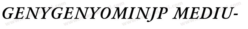GENYGENYOMINJP MEDIU字体转换